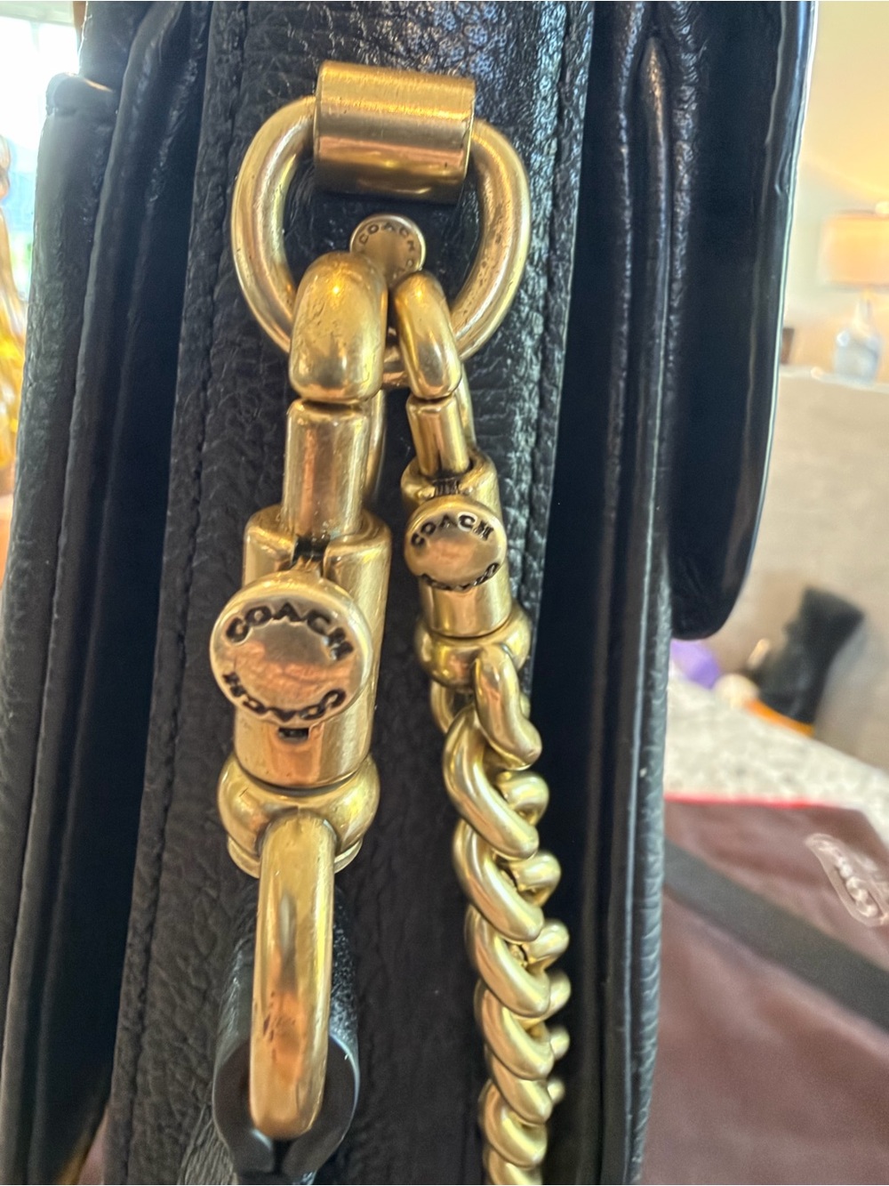Coach Cassie Crossbody Black Pebbled Leather Bag Style 68348 - Picture 7 of 8